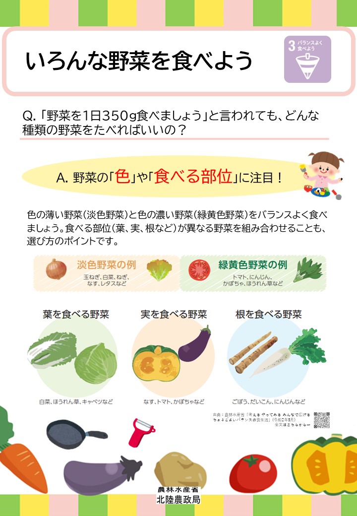 いろんな野菜を食べよう