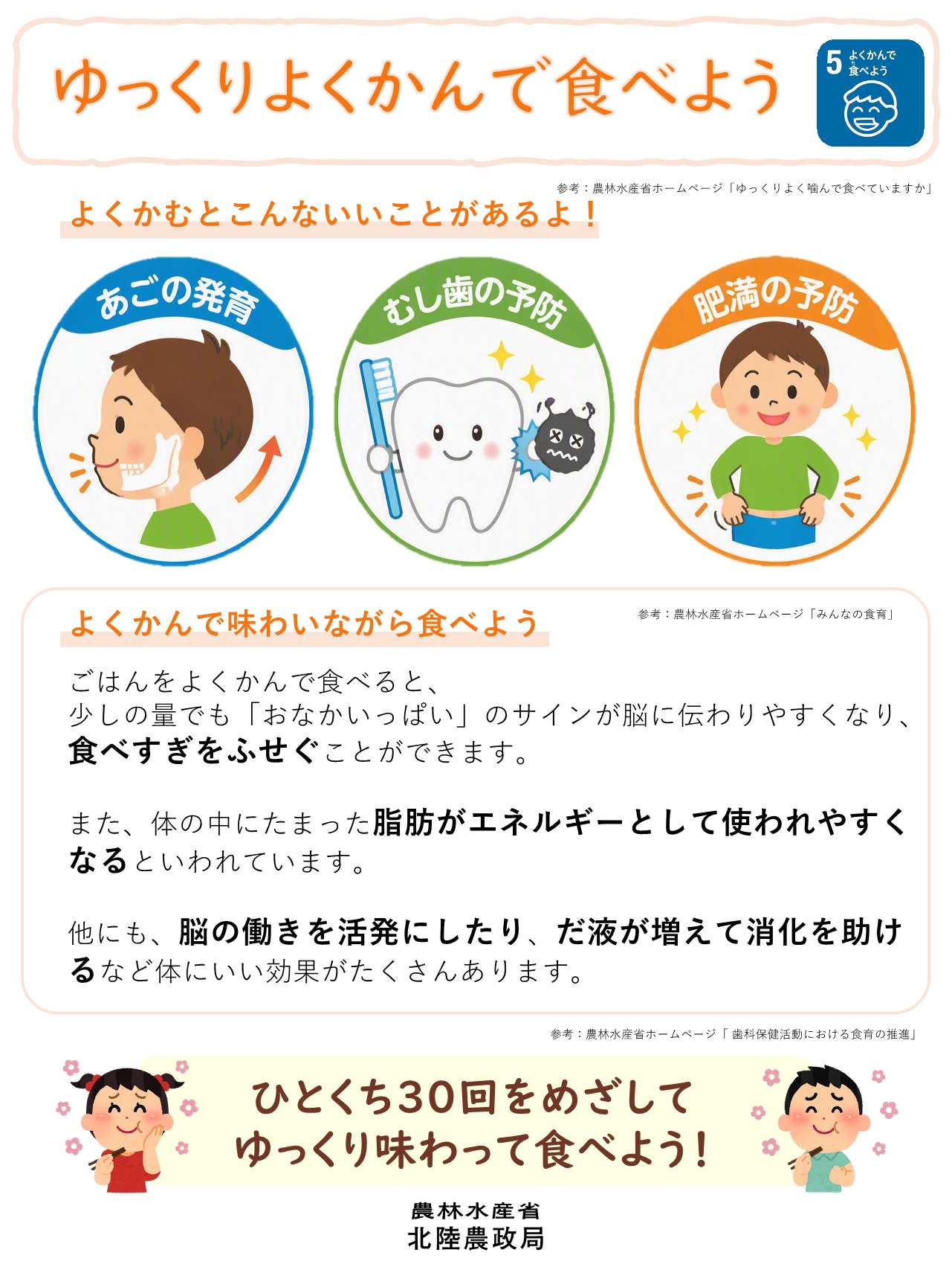 ゆっくりよくかんでたべよう