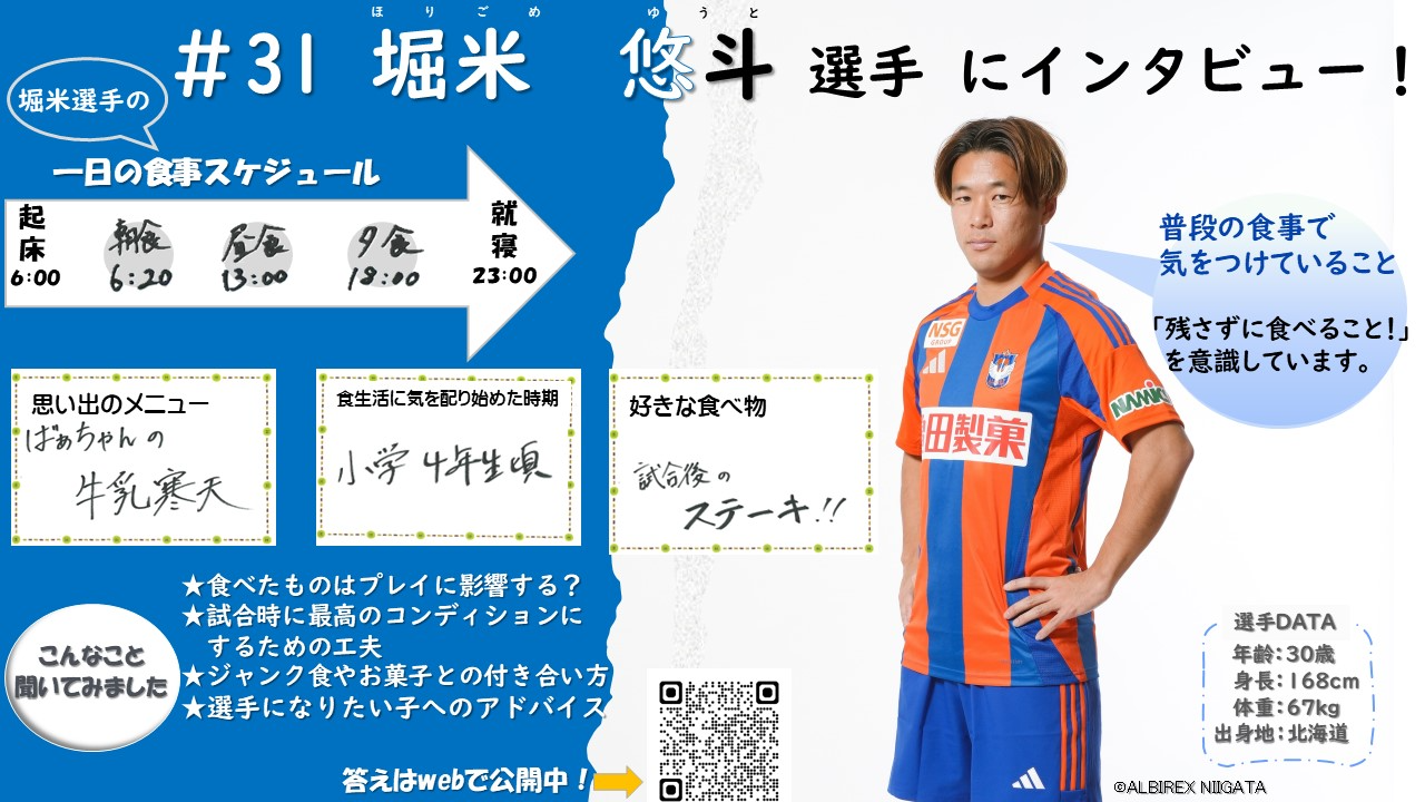 堀米選手のインタビュー