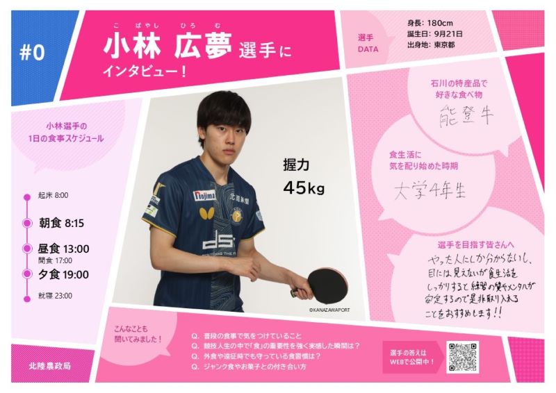 小林選手のインタビュー
