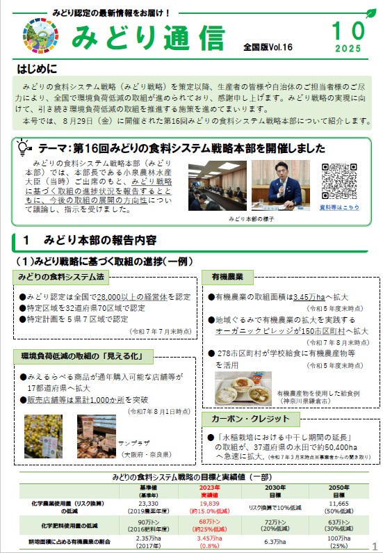 みどり通信10月号