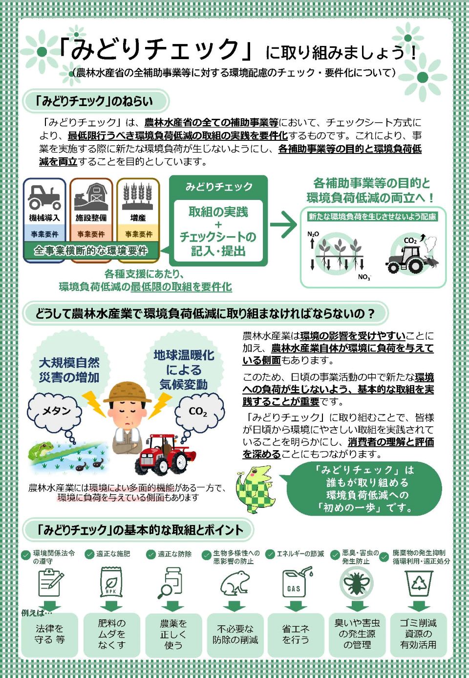 (チラシ)みどりチェックに取り組みましょう!