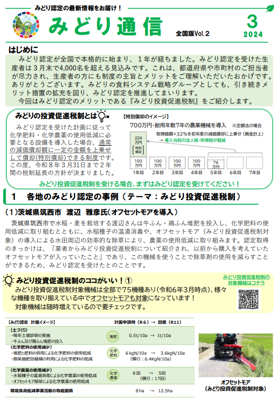 みどりの投資促進税制について