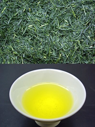 荒茶外観と水色の写真