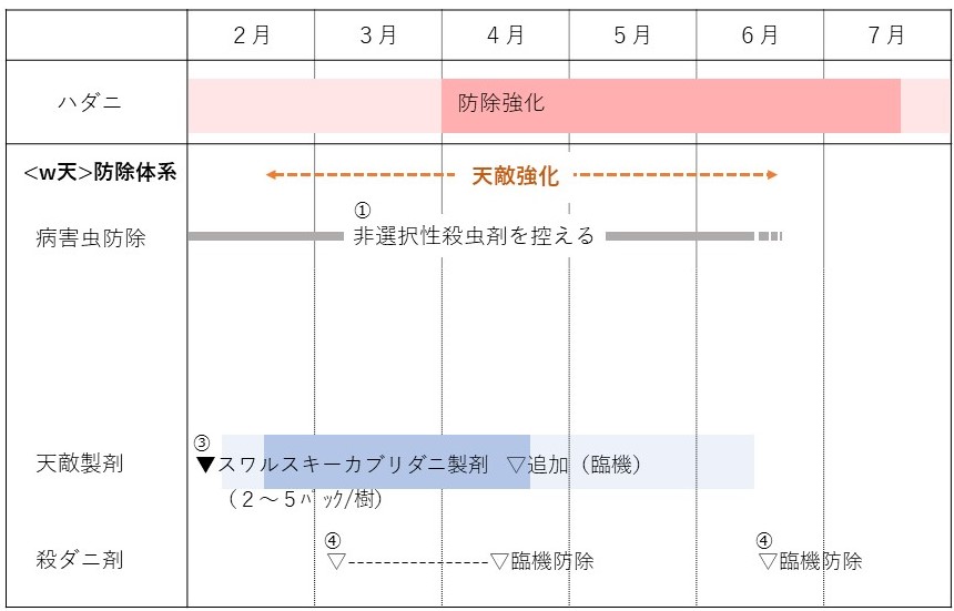ミカン防除体系概略図
