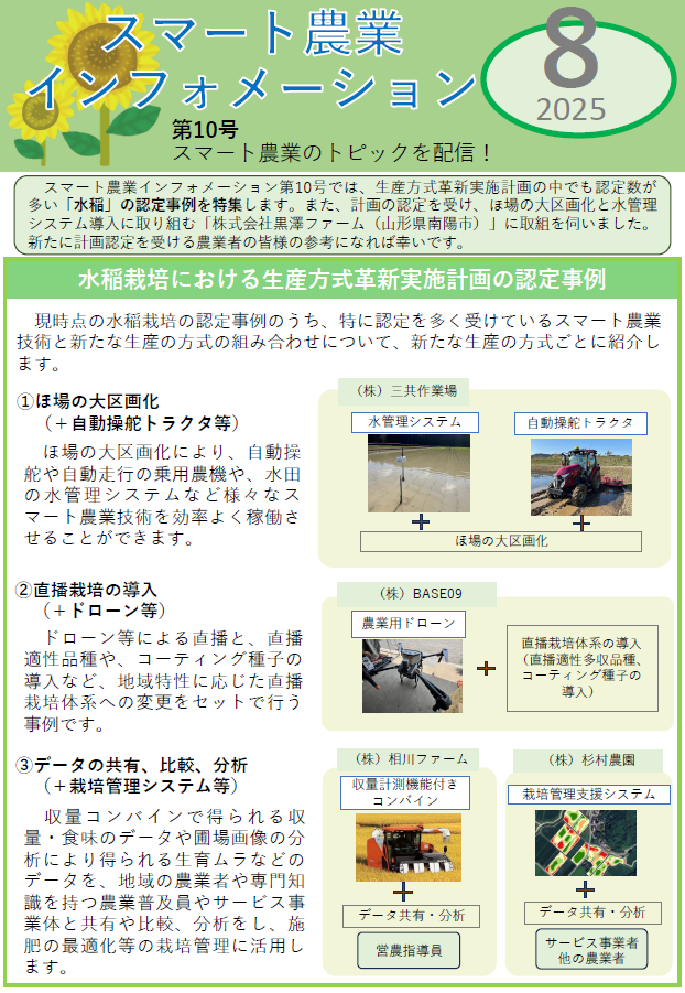 スマート農業インフォメーション8月号