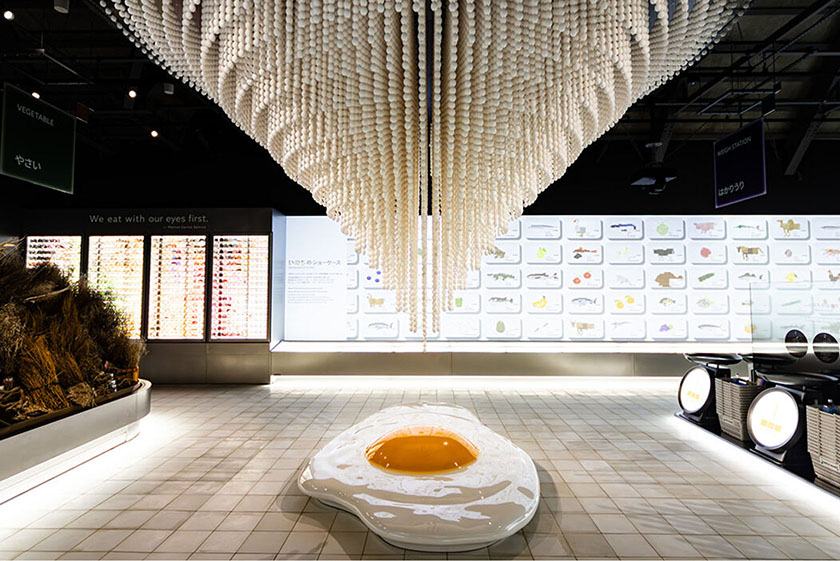 日本人一生食たべる卵の展示