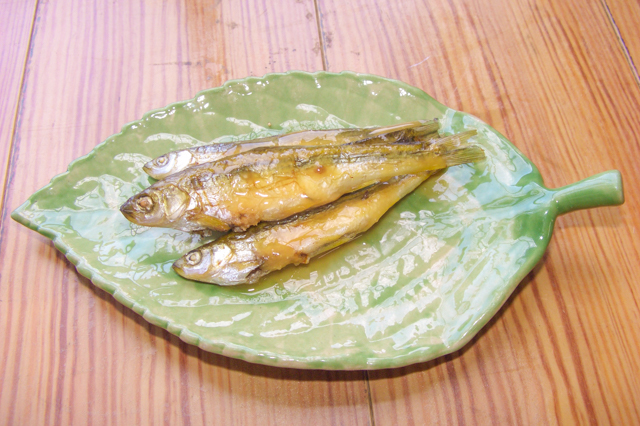 焼きもろこのどろ酢