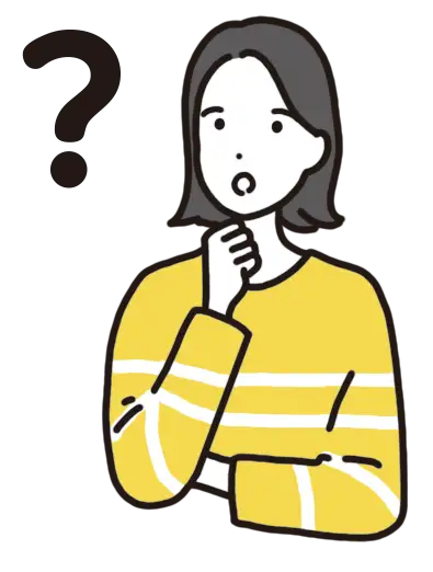 疑問符のついた女性