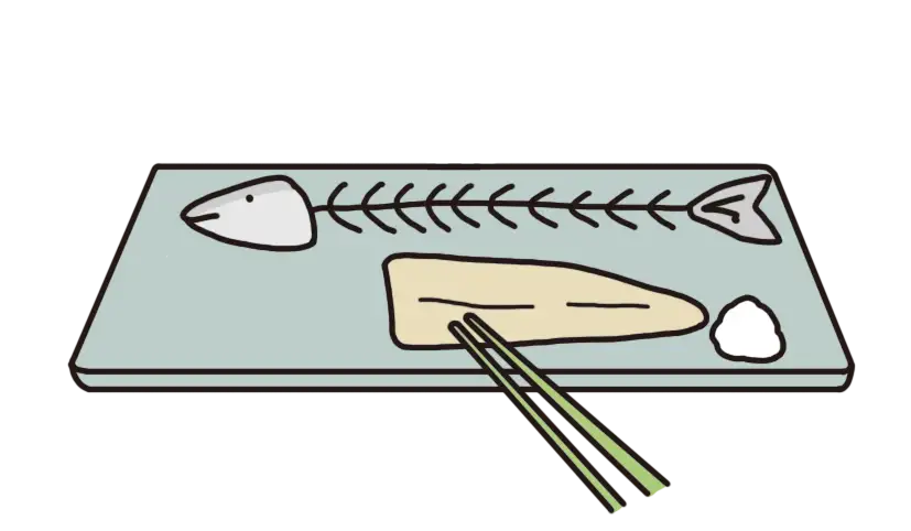 焼き魚の下の身の食べ進め方