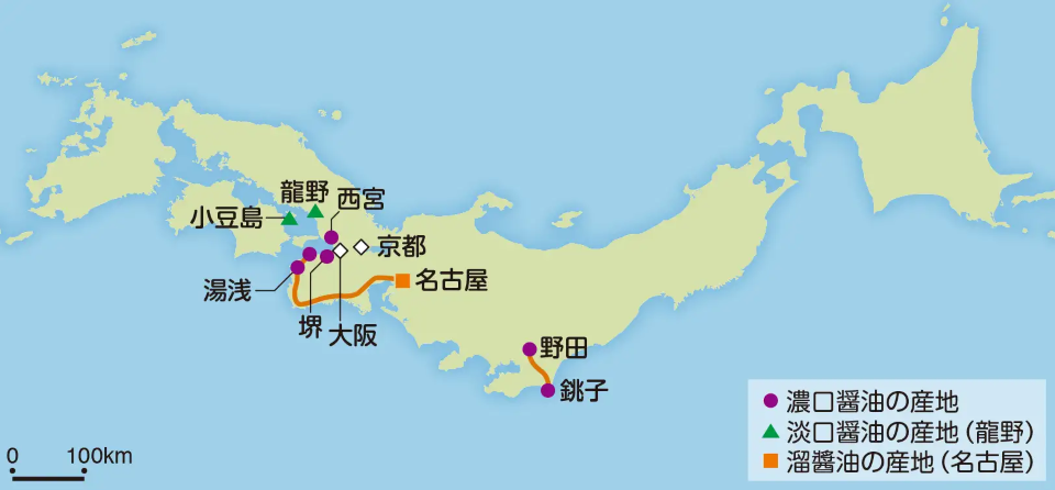 醬油の道の地図