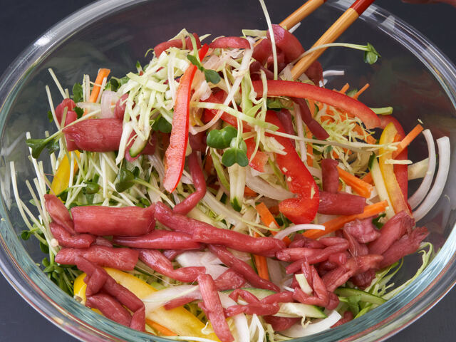 Crispy Suko Pickles and Swordfish Salad (Ingredients Serves 4)
