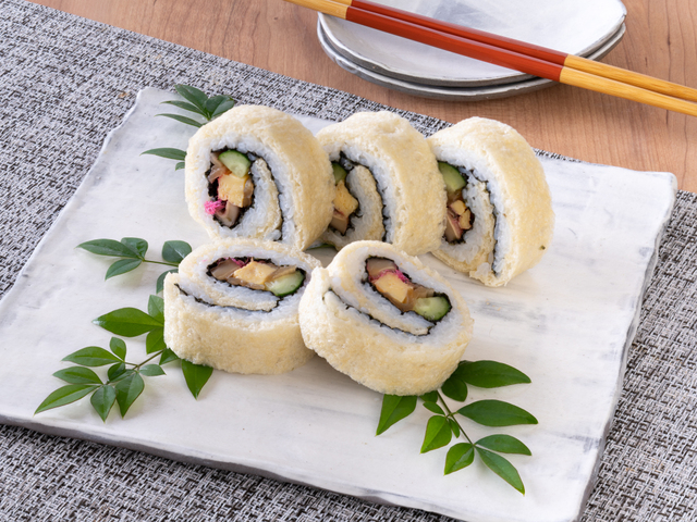Nankan-age Deep Fried Tofu Makizushi Rolls(Ingredients Yields 10 rolls)