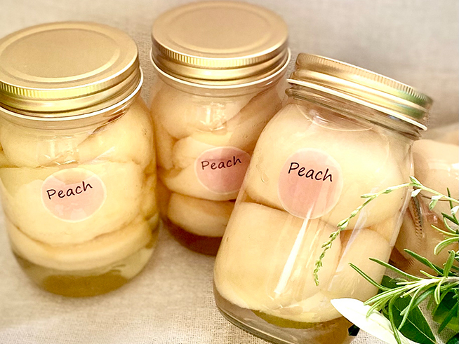 桃のシロップ漬け