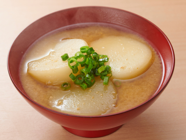 Imomochi miso soup