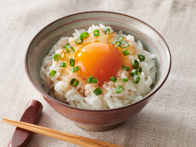 Tamago kake gohan (rice mixed with raw egg) using Ono soy sauce