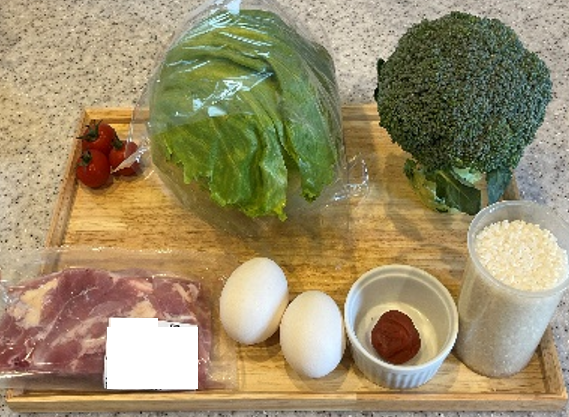 お弁当の作り方(①材料をそろえる)