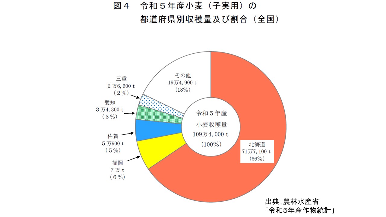 令和５年産小麦（子実用）円グラフ