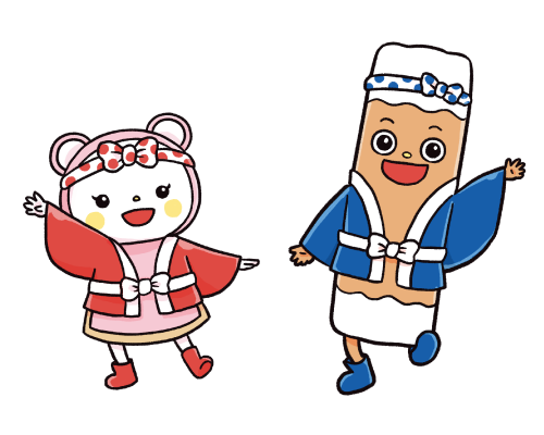一般社団法人日本かまぼこ協会のキャラクター　かまピー＆チックル