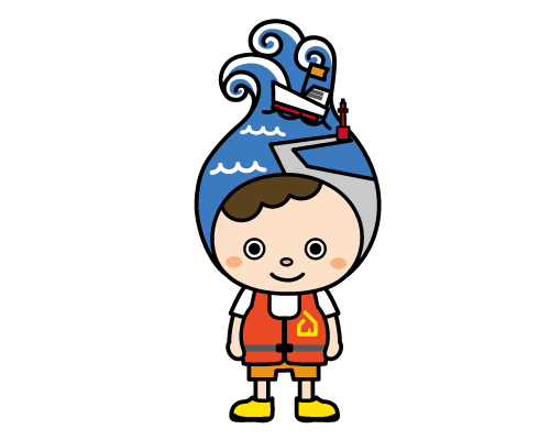 波の髪をもつ子どもキャラクター　ぎょっこん