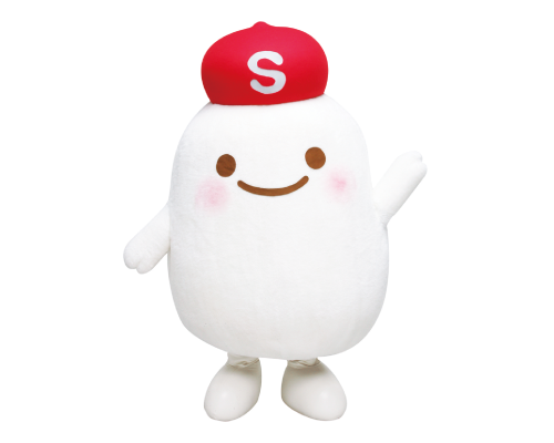 白く、赤い帽子をかぶったキャラクター　シュガタン