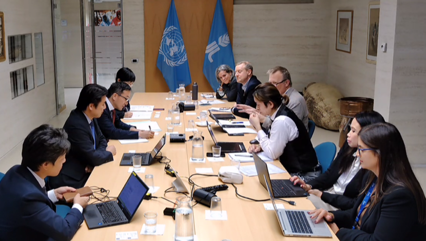 農林水産省とIFADの会合の様子