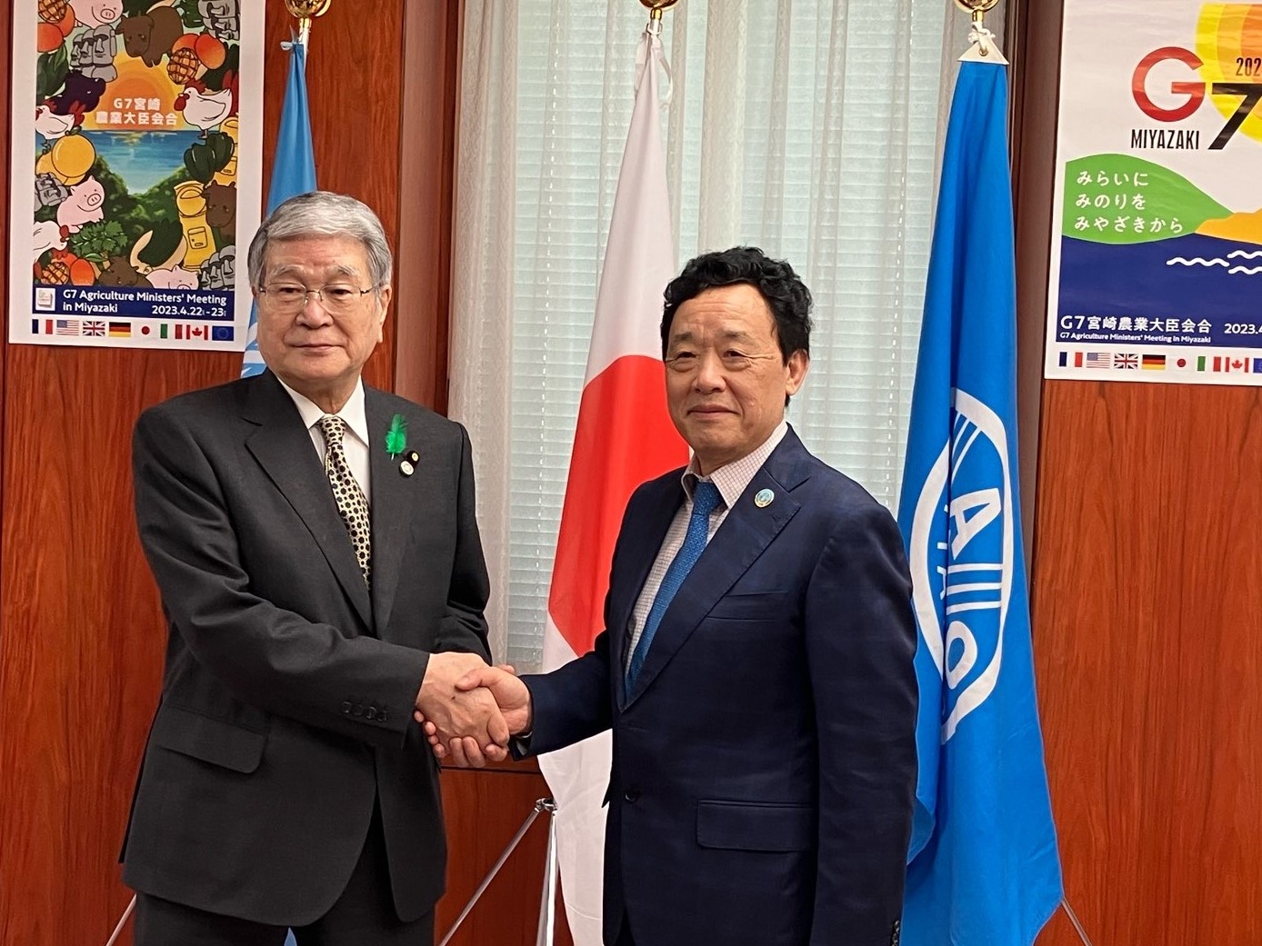 野村大臣と屈事務局長