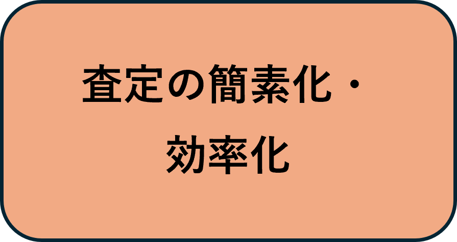 査定の簡素化・効率化