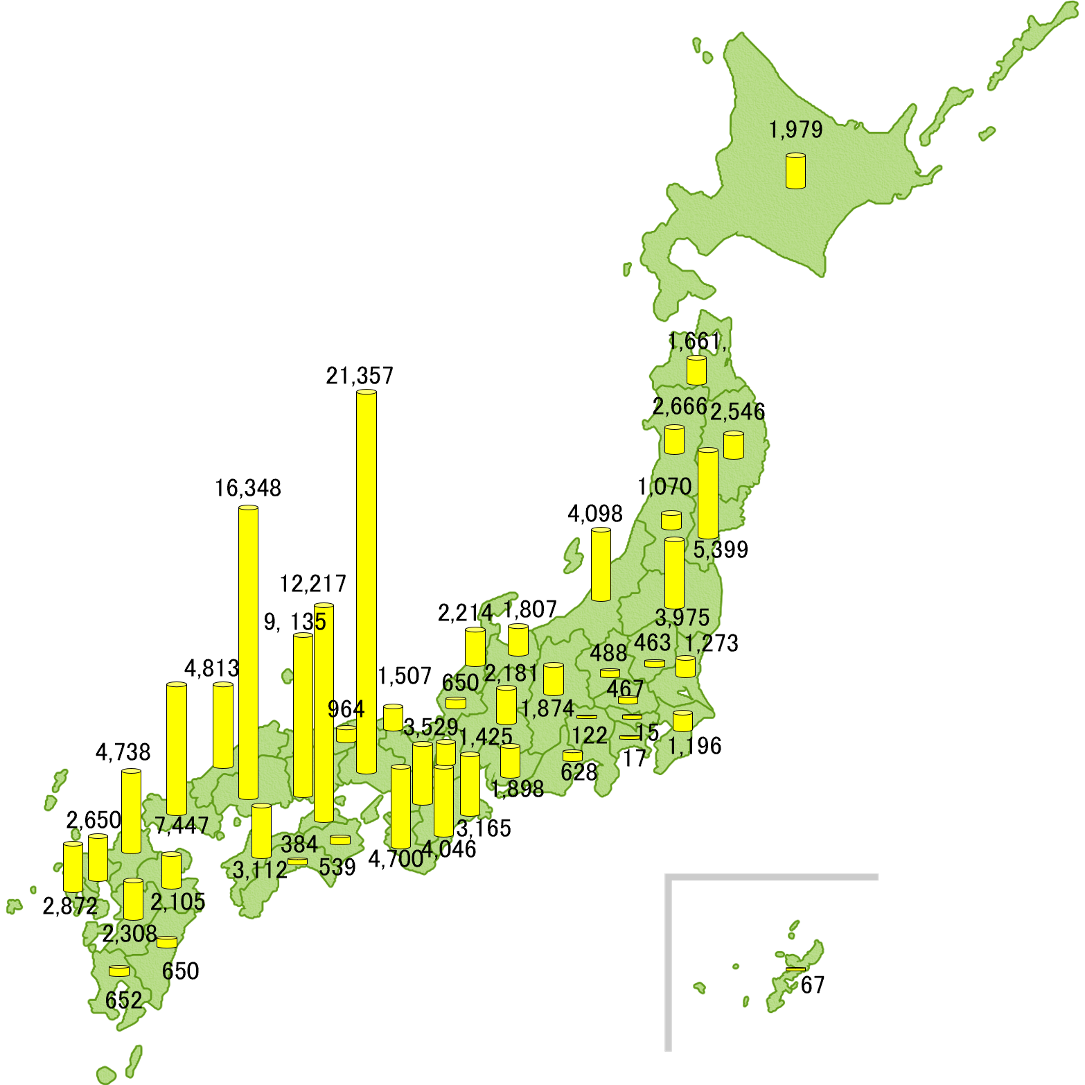 令和７年度3月末時点のため池分布図