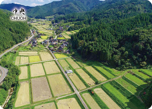 兵庫県中央の棚田の画像データ