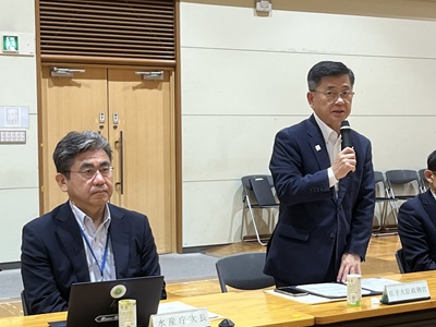 水産政策審議会第28回総会に出席し、挨拶を庄子農林水産大臣政務官行う
