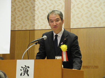 祝辞を述べる広瀬農林水産大臣政務官