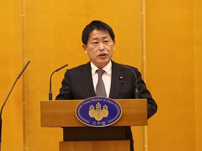 祝辞を述べる武村農林水産副大臣
