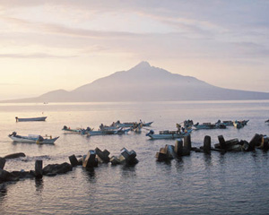 北海道、礼文島香深浜の昆布収穫の風景。島の豊かな自然と島を巡る潮流が最高の昆布を育てている(1)