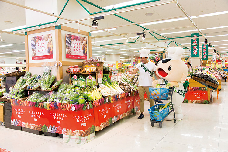 日本の旬をめしあがれ。こくさんたくさん週間店頭のようす