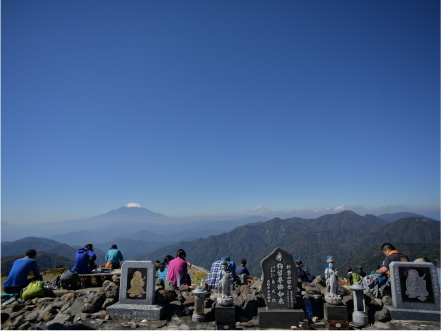 標高1,170メートルの太平山の山頂。