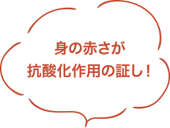 身の赤さが抗酸化作用の証！