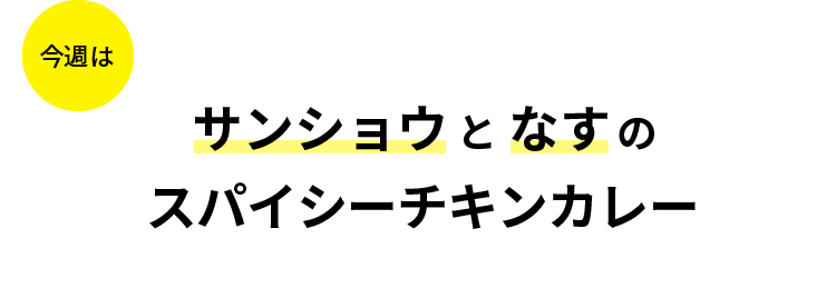 今週はサンショウとなすのスパイシーチキンカレー