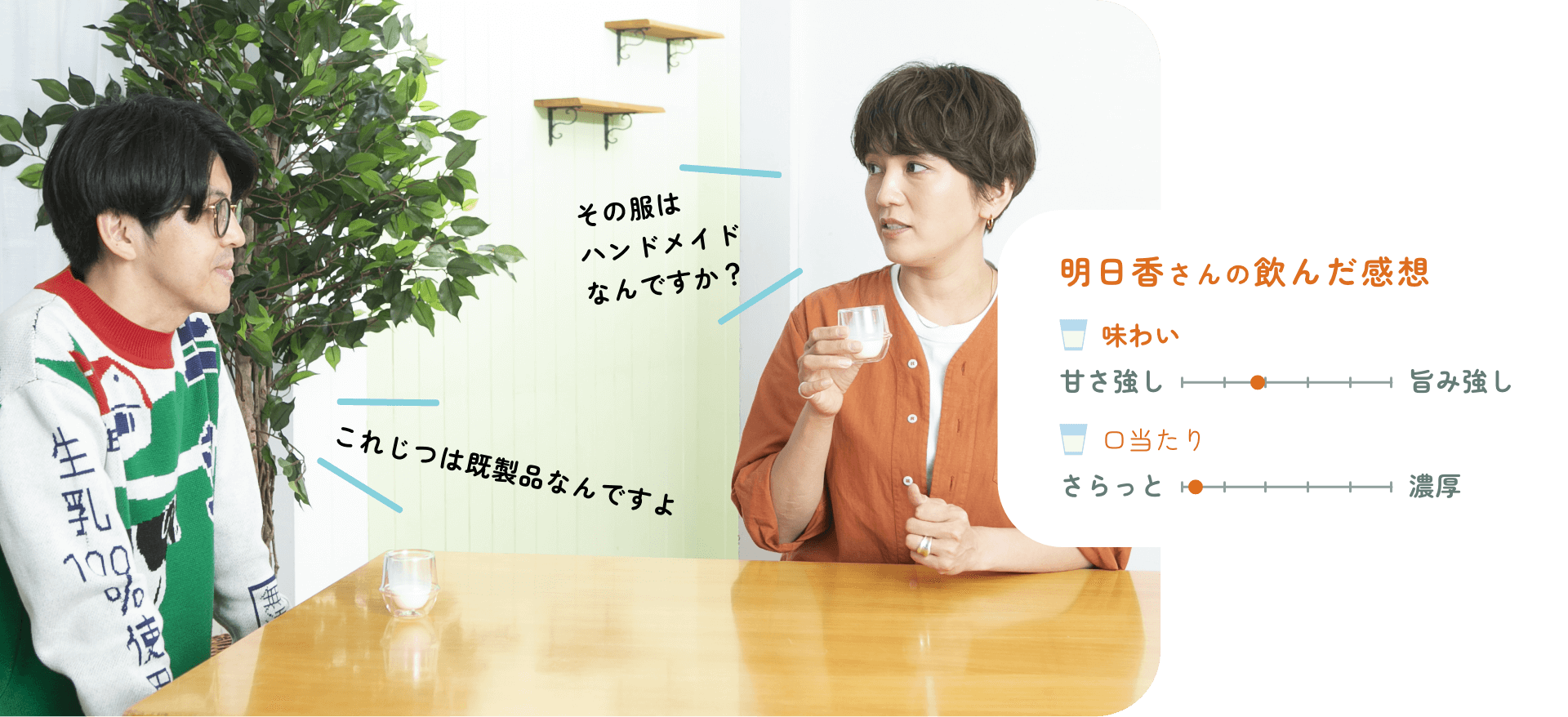 明日香さんの飲んだ感想グラフ