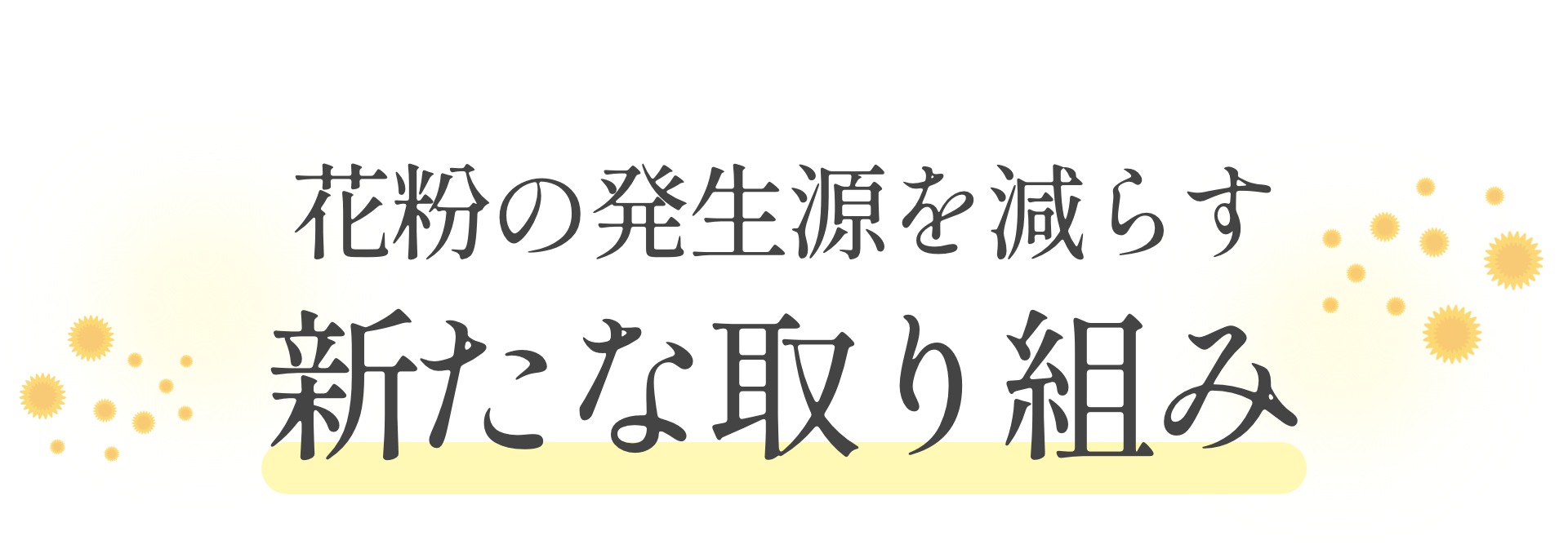 花粉の発生源を減らす 新たな取り組み