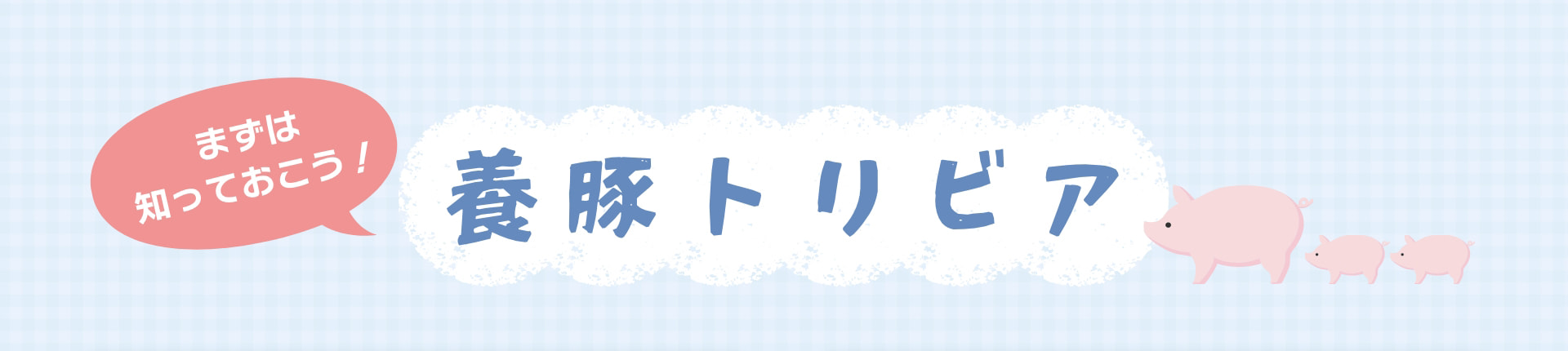 まずは知っておこう！ 養豚トリビア