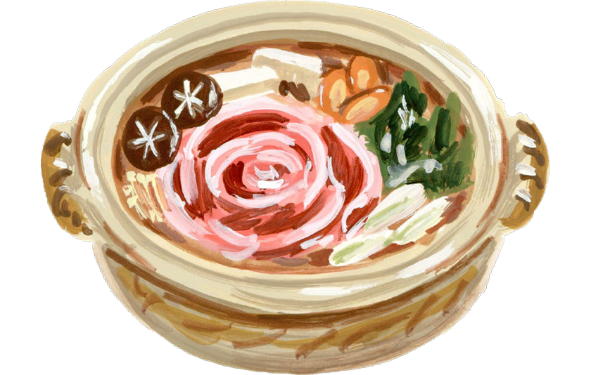 ジビエ鍋のイラスト