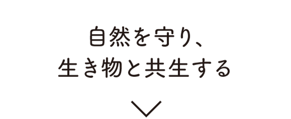 自然を守り、生き物と共生する