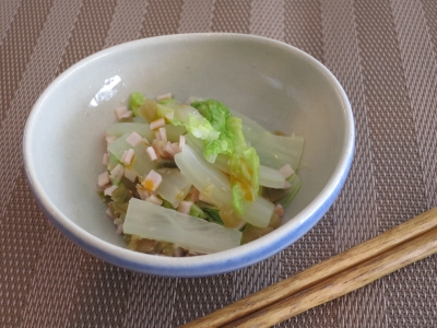 はくさいとハムの和え物