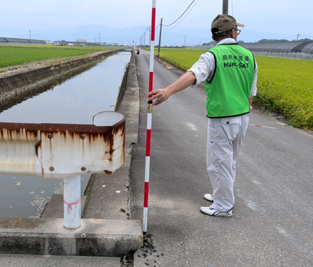 農地の被害状況調査の様子