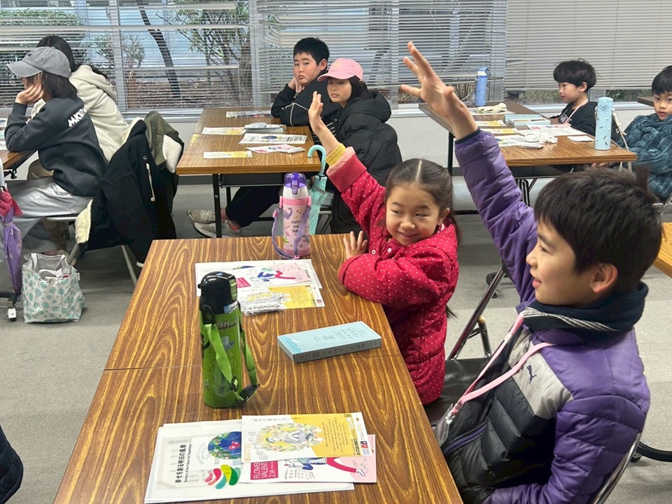 市場に関するクイズの様子