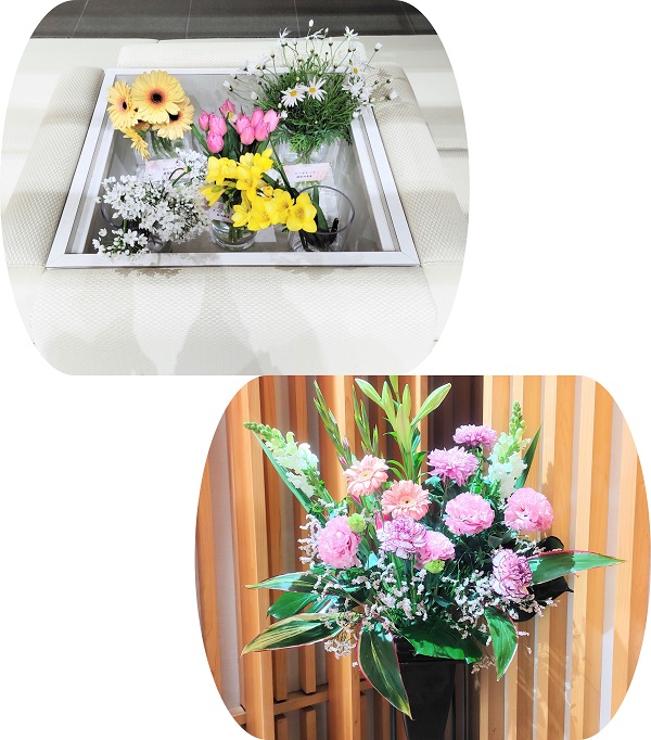 徳島県産アリウムコワニーなど5種類の切り花とフラワーアレンジメント