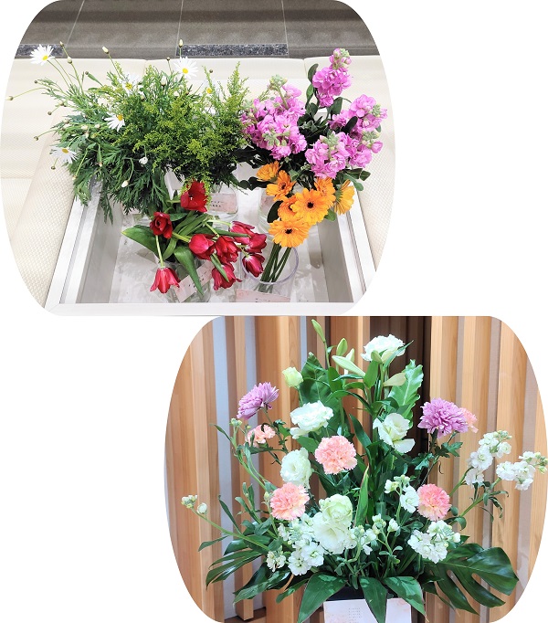 静岡県産マーガレットなど5種類の切り花とフラワーアレンジメント