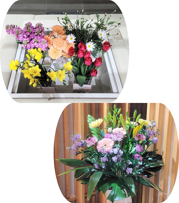 静岡県産フリージアなど5種類の切り花とフラワーアレンジメント