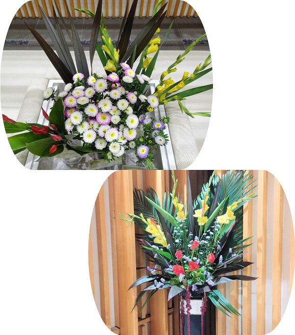 沖縄県産ヘリコニアなど5種類の切り花等とフラワーアレンジメント